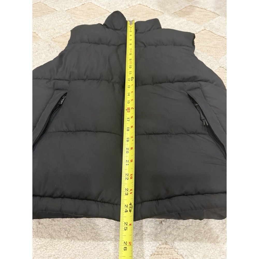 Aeropostale Black Quilted Heavyweight Puffer Vest Full Zip Size Small - Picture 5 of 13